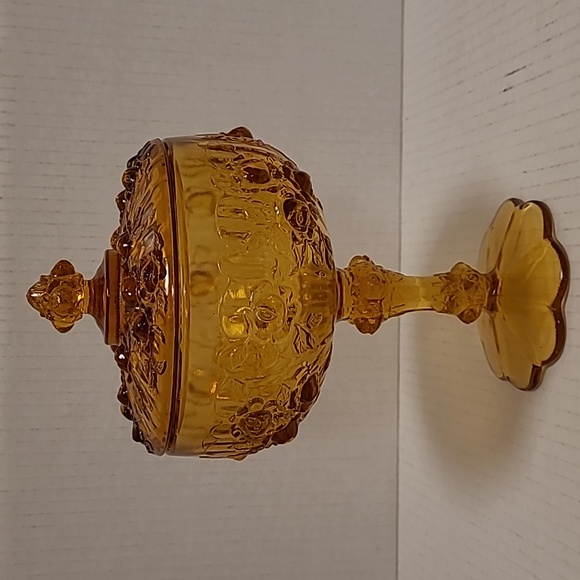 Vintage Fenton Cabbage Rose Lidded Candy Dish - Picture 16 of 16